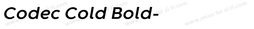 Codec Cold Bold字体转换